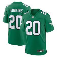 Nike Philadelphia Eagles #20 Brian Dawkins Nike Alternate Retired Player Game Jersey - Kelly Green